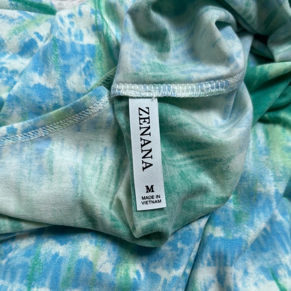🎉HP🎉 Zenana Tie Dye Tank Top 💗 Green & Blue - Picture 13 of 14